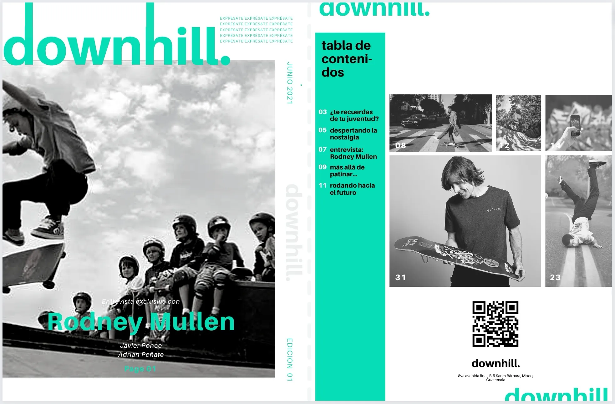 Downhill magazine contents layout